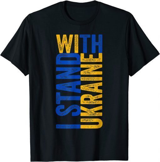 Support Ukraine I Stand With Ukraine Vintage Flag T-Shirt