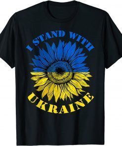 Support Ukraine Stand I With Ukraine Flag Sunflower T-Shirt