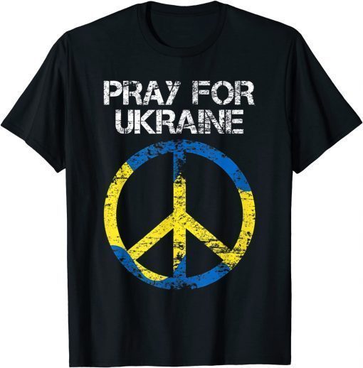 Support Ukraine Stand I With Ukraine Ukrainian Flag America 2022 T-Shirt