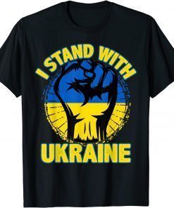 Support Ukrainian Flag I Stand With Ukraine T-Shirt