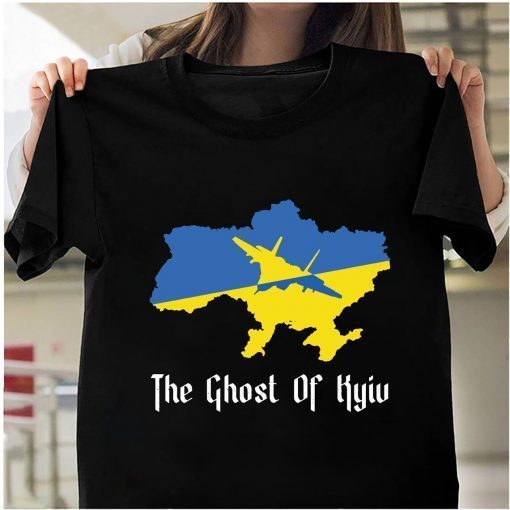 The Ghost Of Kyiv Ukraine Flag I Stand With Ukraine T-Shirt