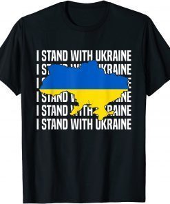 USA Support Ukraine Flag Ukrainian Love I Stand With Ukraine T-Shirt