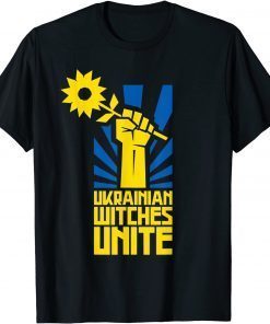Ukraine Fist Hand Sunflower Ukrainian Witches Unite T-Shirt