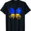 Ukraine Flag Butterfly I Stand With Ukraine Support Ukraine T-Shirt