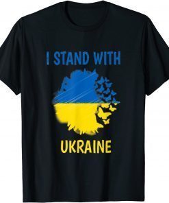 Ukraine Flag Butterflys, Ukrainian Support Lover T-Shirt