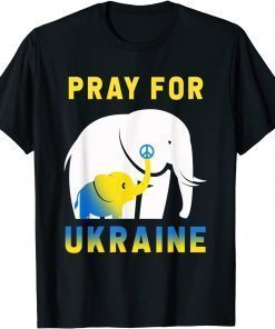 Ukraine Flag Elephant Vintage Ukrainian Support Ukraine T-Shirt