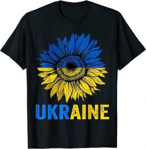 Ukraine Flag Sunflower Vintage Ukrainian Support Lover T-Shirt