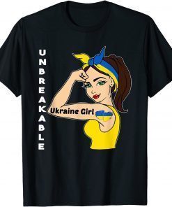 Ukraine Girl Unbreakable Ukrainian Flag strong Woman T-Shirt