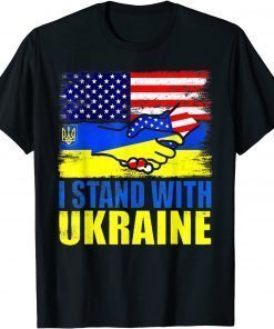 Ukraine I Stand With Ukraine Ukrainian Flag Support T-Shirt