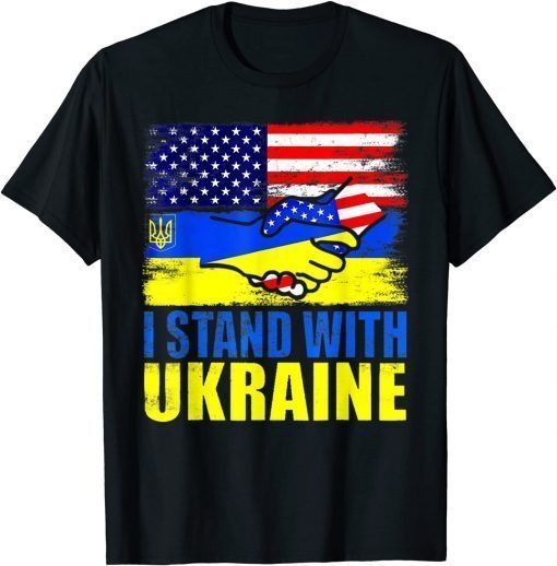 Ukraine I Stand With Ukraine Ukrainian Flag Support T-Shirt