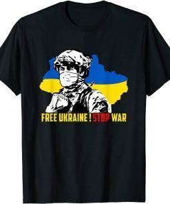 Ukrainian Lover Free Ukraine I stand with Ukraine flag T-Shirt