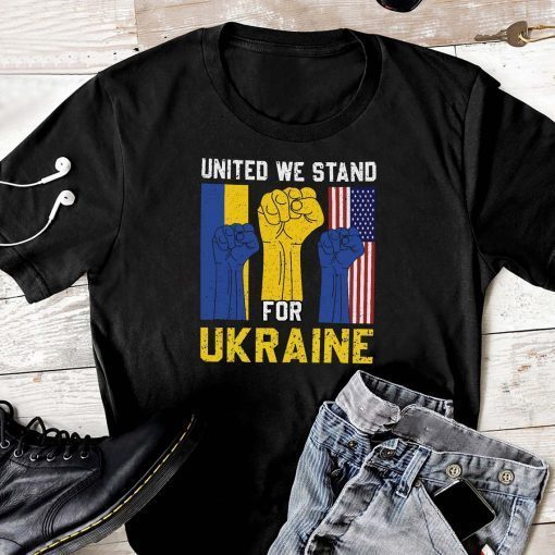 United America We Stand For Ukraine Support Peace No War Shirt