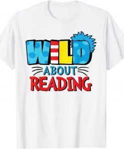 Wild About Reading Dr Teacher Red And White Stripe Hat T-Shirt