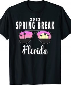 2022 Spring Break Florida - Beach Sunset Sunglasses T-Shirt