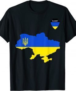 5.11 Ukraine Zelensky Ukraine Flag T-Shirt