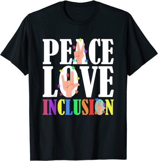 Autism Awareness Autistic Son Peace Love Inclusion T-Shirt