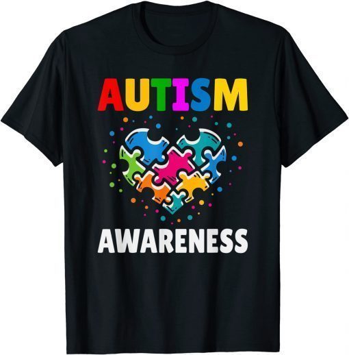 Autism Awareness Heart Puzzle Kindness Tee Shirt