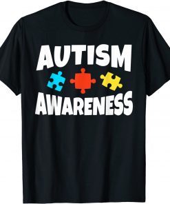 Autism Awareness Puzzle Piece Autistic Support T-Shirt