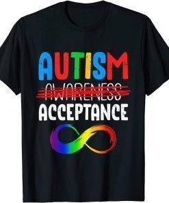 Autism In April Wear Red Instead Autism-Acceptance T-Shirt