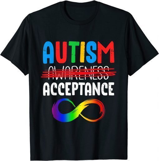 Autism In April Wear Red Instead Autism-Acceptance T-Shirt