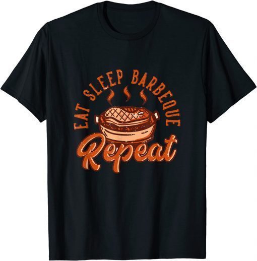 BBQ Grilling Eat Sleep Repeat Vintage Grillmeister T-Shirt