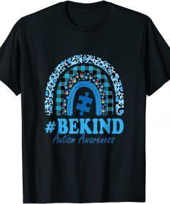 Be Kind Autism Awareness Leopard Rainbow Choose Kindness T-Shirt