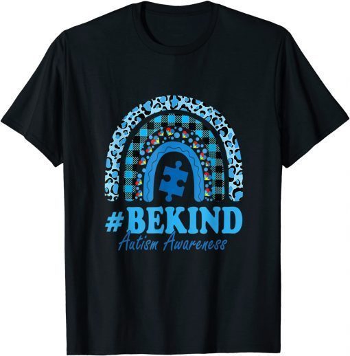 Be Kind Autism Awareness Leopard Rainbow Choose Kindness T-Shirt