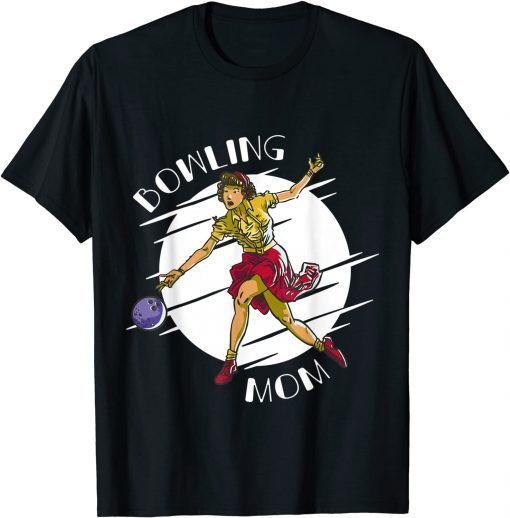 Bowling Mom Mother's Day 2022 Pin-up Mama Bowling Player Tee Shirt