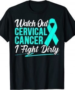 Cervical Cancer Awareness Teal Ribbon Shirt