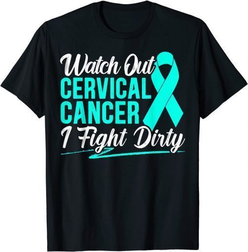 Cervical Cancer Awareness Teal Ribbon Shirt