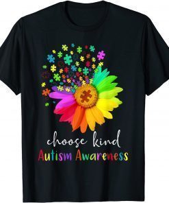 Choose Kind Autism Awareness Sunflower Mom T-Shirt