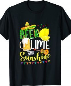 Cinco De Mayo Bunny Bring Beer Lime Guitar Sombrero 2022 T-Shirt