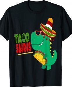 Cinco De Mayo Mexican Roter Hat Tacosaurus T rex Taco Holder T-Shirt