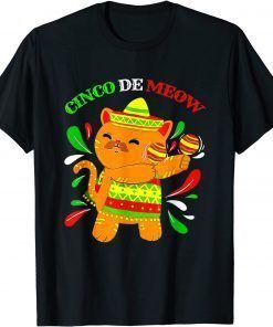 Cinco De Meow Ideas Cinco De Mayo Cat Lover Owner Tee Shirt