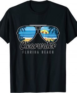 Clearwater Beach Florida Palm Tree Sunglasses T-Shirt