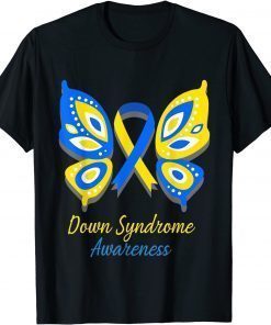 Down Syndrome Awareness T21 Butterfly T-Shirt