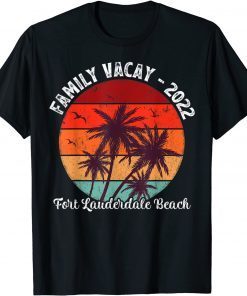 Family Vacation 2022 Vintage Florida Fort Lauderdale Beach T-Shirt