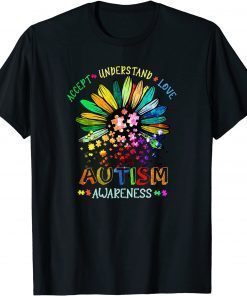 Floral Autism Awareness Daisy Flower T-Shirt