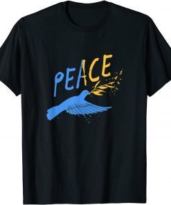 Flying Bird Symbol Of Peace Support Ukraine Flag No War T-Shirt