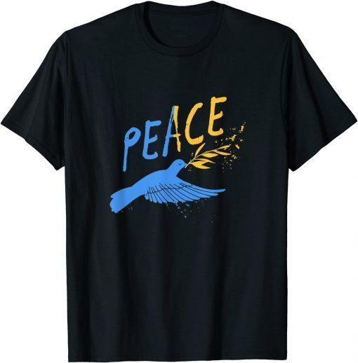 Flying Bird Symbol Of Peace Support Ukraine Flag No War T-Shirt