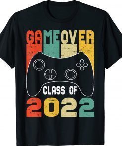 Game Over Class of 2022 Video Games Vintage Graduation Gamer T-Shirt