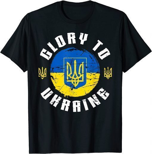 Glory To Ukraine I Stand With Ukraine Ukrainian Flag Vintage Peace Ukraine Shirt