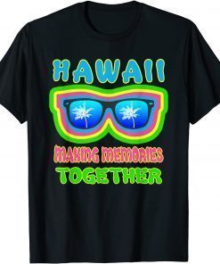 Hawaii Memories Tropic Palm Sunglasses Beach Island Vacation T-Shirt