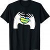 Heart Hands Stand with Ukraine Flag, Peace & Love T-Shirt