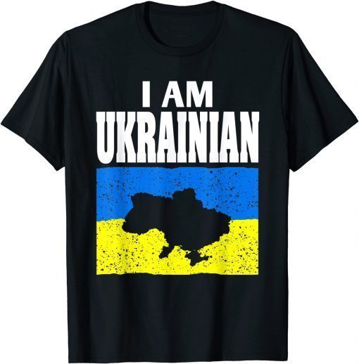 I Am Ukrainian Stand with Ukraine Support and Pride Flag T-Shirt