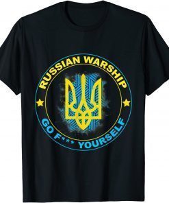 I Stand With Ukraine Flag - Russian go f yourself T-Shirt
