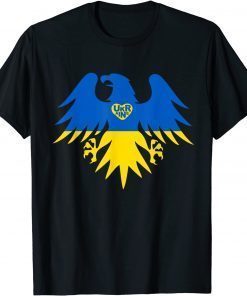 I Stand With Ukraine Support Ukraine Eagle Ukrainian Flag T-Shirt