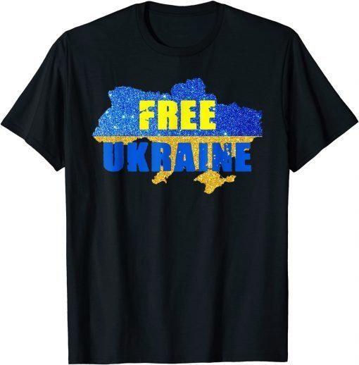 I Stand With Ukraine Ukrainian Flag Supporting Ukraine T-Shirt