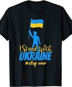 I Stand with Ukraine Make Peace Stop War Support Sign Pray T-Shirt