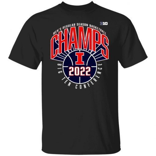 Illinois Fighting 2022 Big Ten Basketball Regular Season Champions New Shirt